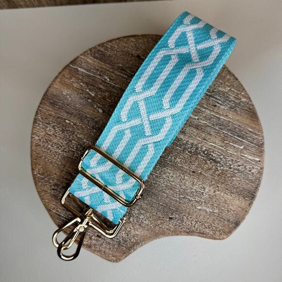 Wide BLUE Purse Strap Adjustable Crossbody Guitar Strap NEW FAST SHIP - Picture 1 of 3